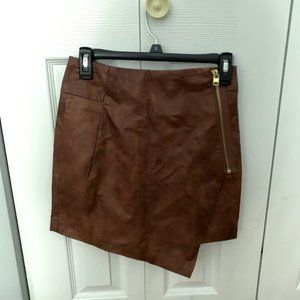 Women's H&M Brown Leather Skirt